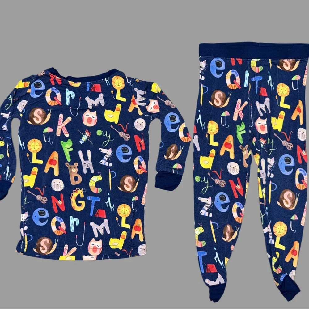 Little Sleepies 2 Piece Pajamas | Unisex | 12-18 Months | Like New - Picture 2 of 4